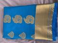 Kancheepuram Bright Blue Silk Saree w/ Beautiful Pallu